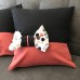 Throw Pillow Cover Black and Divine Red-Bow