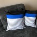 Throw Pillow Cover Royal Blue-Black-Stripes Throw Pillow Cover Royal Blue-Black-Stripes