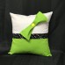 Throw Pillow Cover Lime Green White-Black-Musical Notes