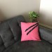 Throw Pillow Cover Fuchsia-Musical Notes