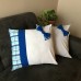 Throw Pillow Cover Royal Blue-White-Blues-Stripes