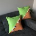 Throw Pillow Cover Lime Green-Orange Bows Throw Pillow Cover Lime Green-Orange Bows