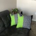Throw Pillow Cover Lime Green-Black-Zebras
