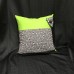 Throw Pillow Cover Lime Green-Black-Zebras
