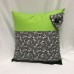 Throw Pillow Cover Lime Green-Black-Zebras